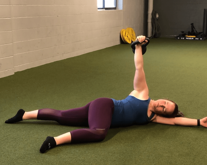 Me, performing a kettlebell arm bar